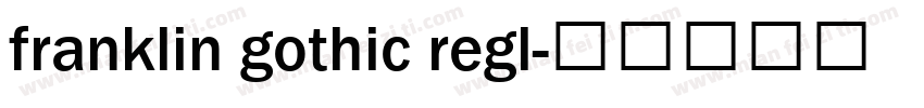 franklin gothic regl字体转换